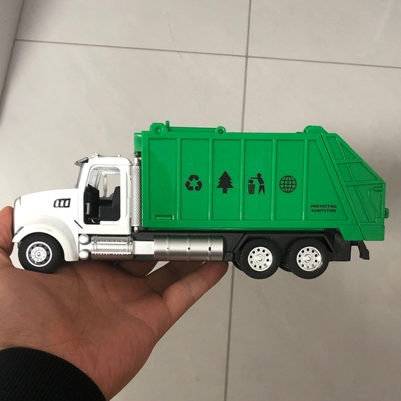 Other - Green & White Recycling Garbage Truck Toy - Kids Toy